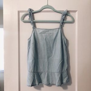 Madewell chambray peplum top